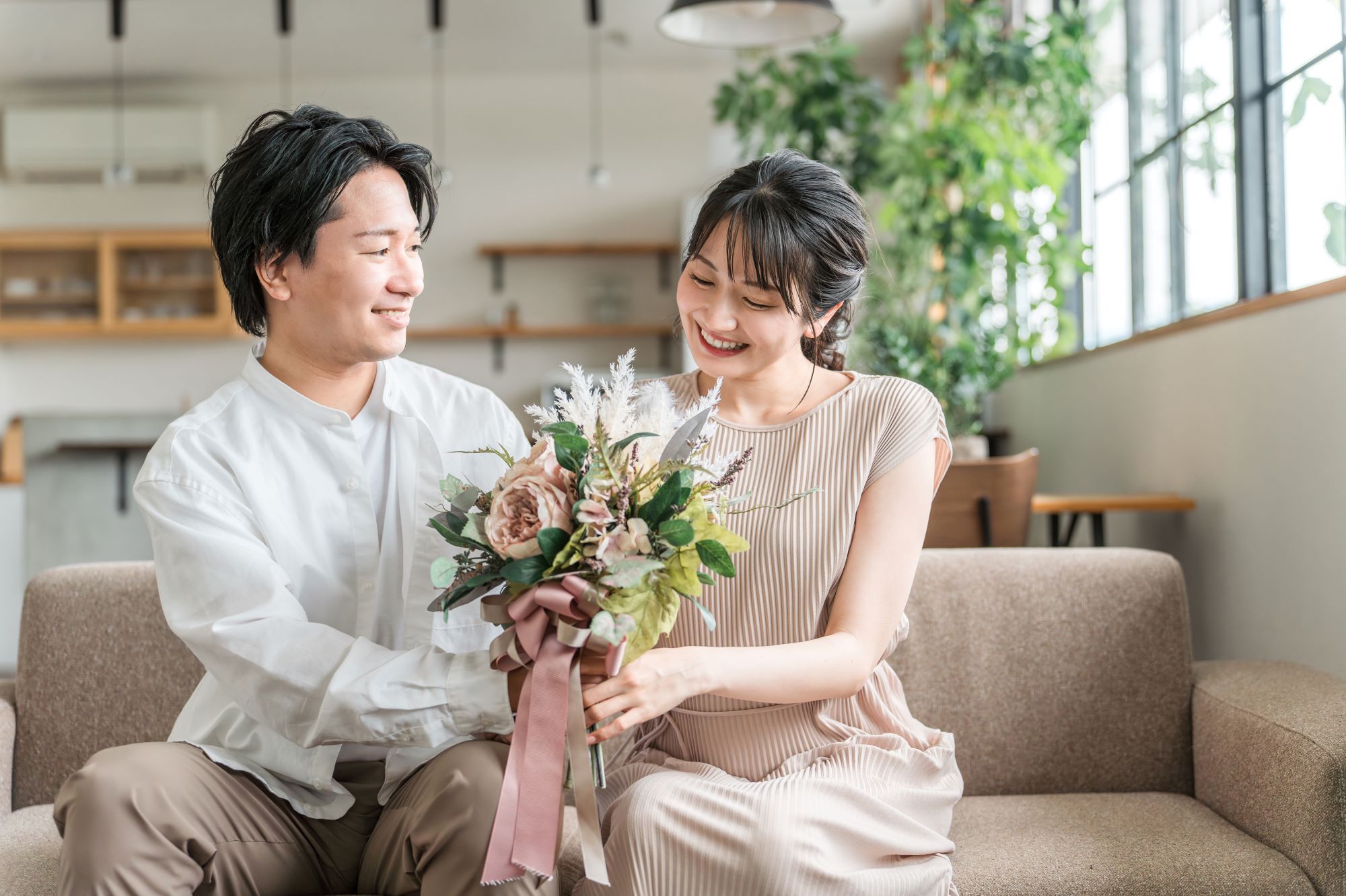 結婚記念日ドライフラワーギフト