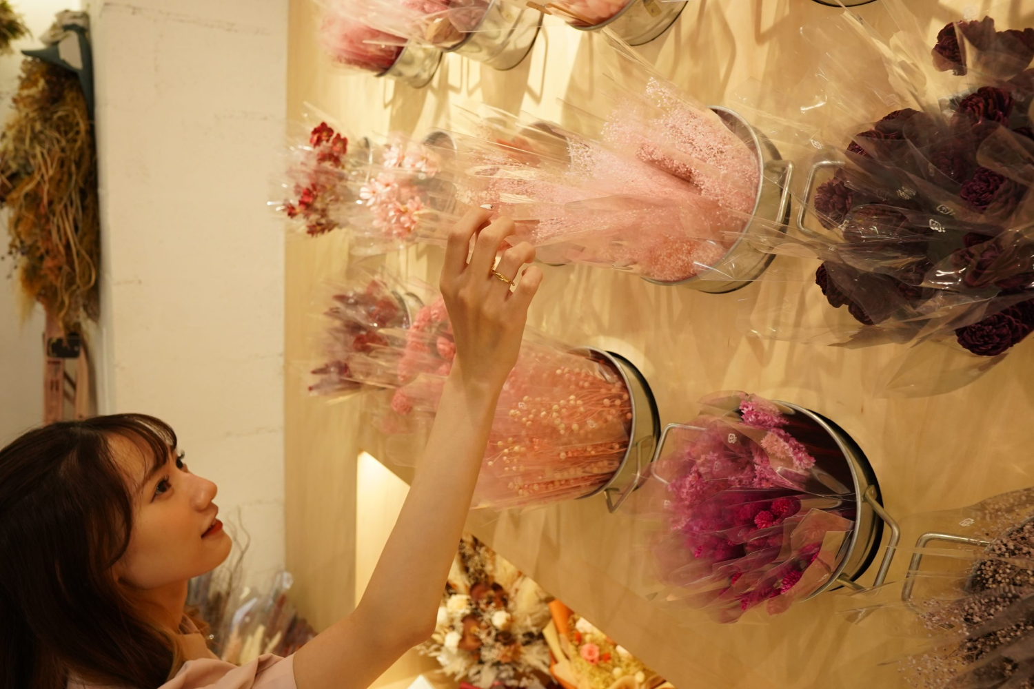 Calon DRY FLOWER銀座本店壁面フラワー