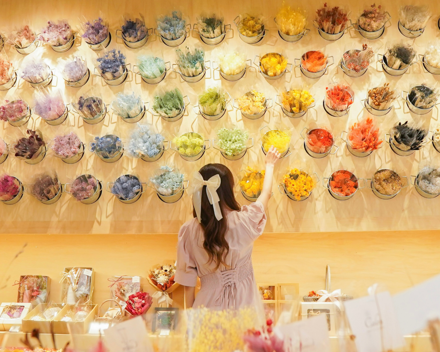 Calon DRY FLOWER銀座本店 ワンコイン壁面フラワー