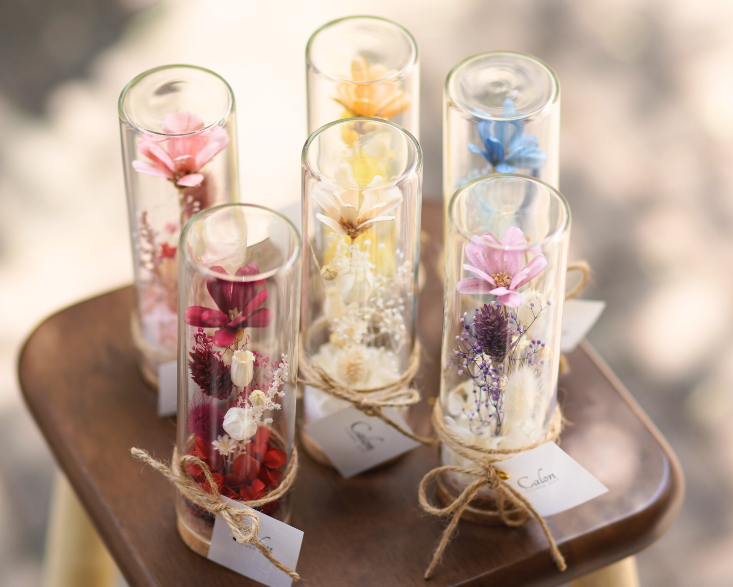 ドライフラワーのボトルフラワー