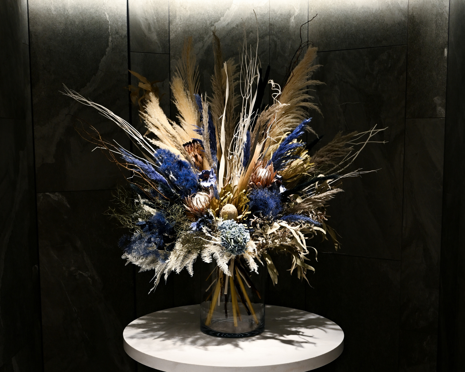 ドライフラワーエントランス装飾